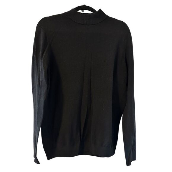 Nordstrom Open Edit Black Crewneck Sweater in Size M - Picture 1 of 4